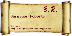 Bergauer Roberta névjegykártya